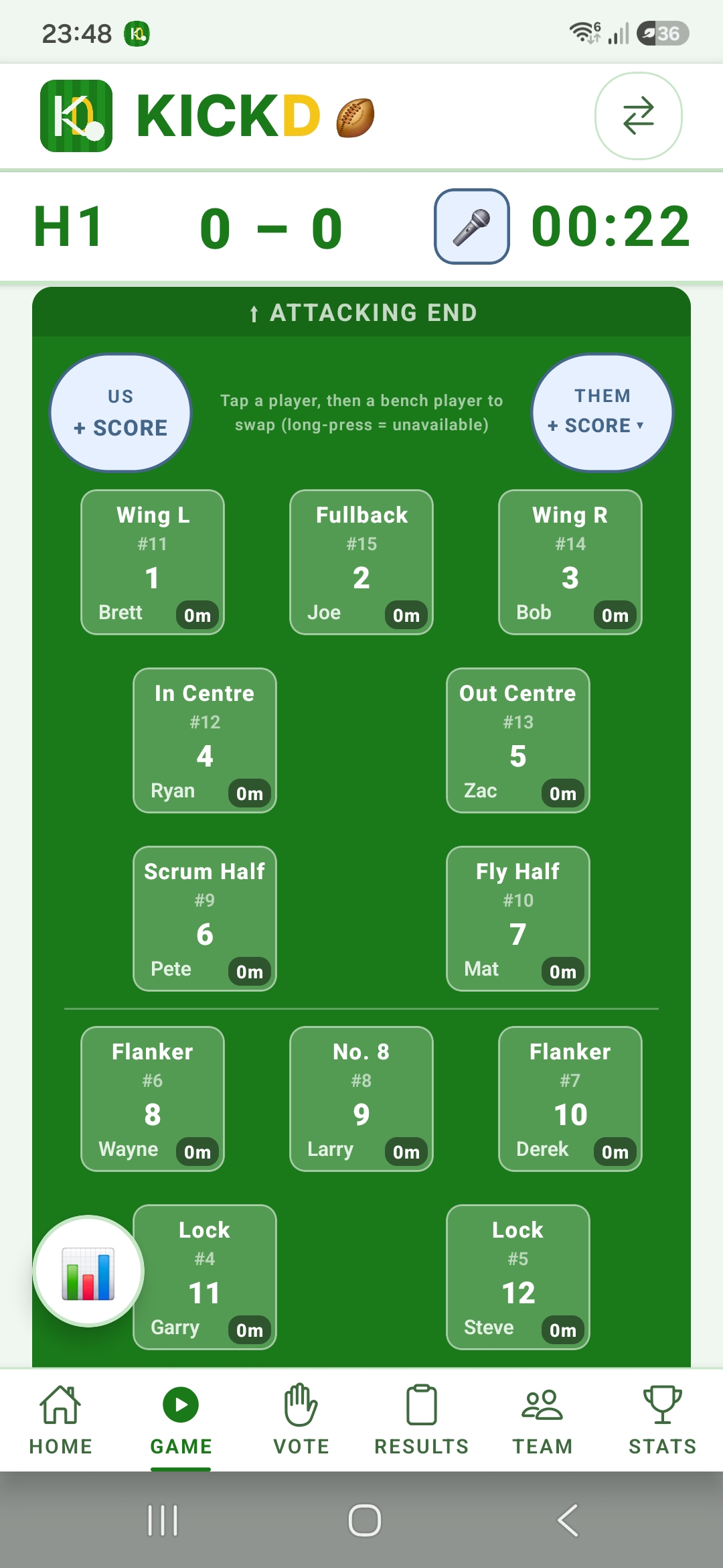 Kickd RUGBY UNION phone view 1
