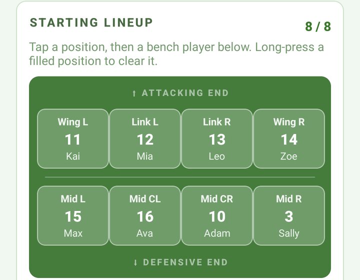 Set Lineup after Auto-fill: wings, links and middles filled